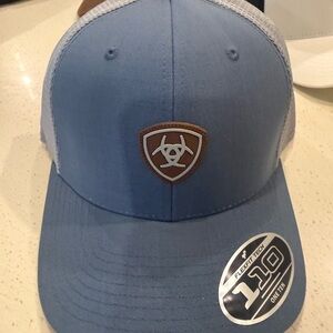 Ariat Light Blue and White Mesh Cap